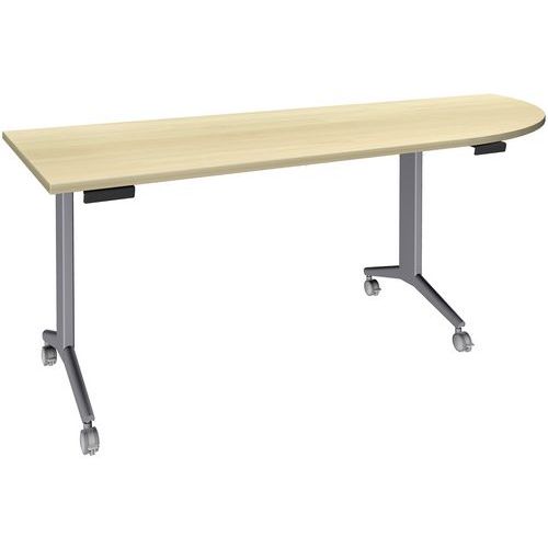 Table Idora 200x80 cm angle droit pied alu