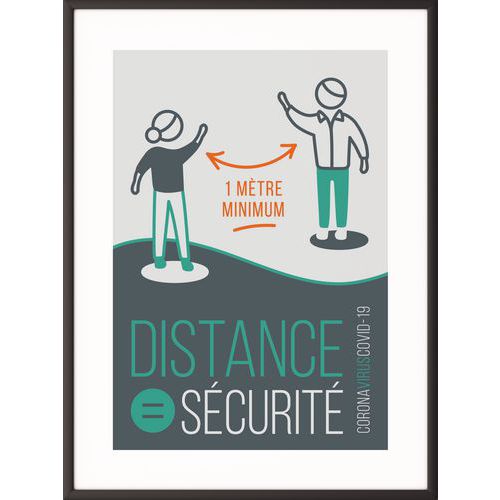 Cadre d'affichage texte Français - Gardez vos distances - Paperflow Cadre d'affichage texte Français - Gardez vos distances - Paperflow