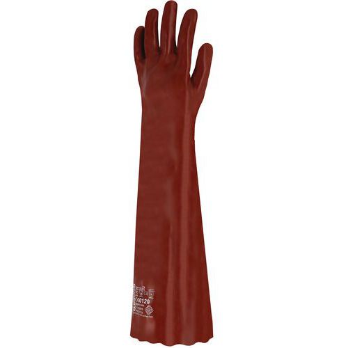 Handschoen van PVC enkele coating gladde afwerking - Singer Handschoen van PVC enkele coating gladde afwerking - Singer