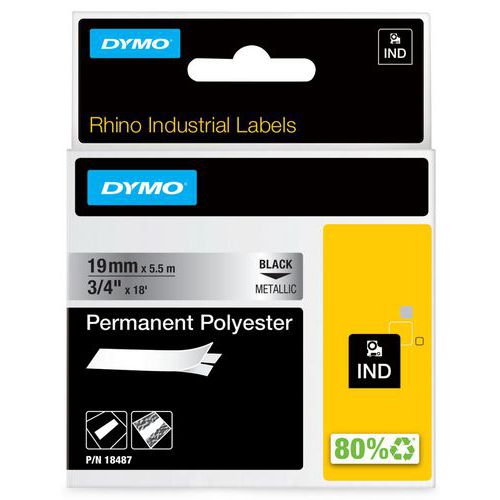 Lint met zelfklevende industriële etiketten Rhino van polyester - Dymo
