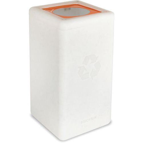 Afvalbak Circulaire BrickBin Plastic 65 ltr_BrickBin, Totale inhoud: 65 L, Materiaal: Gerecycled kunststof