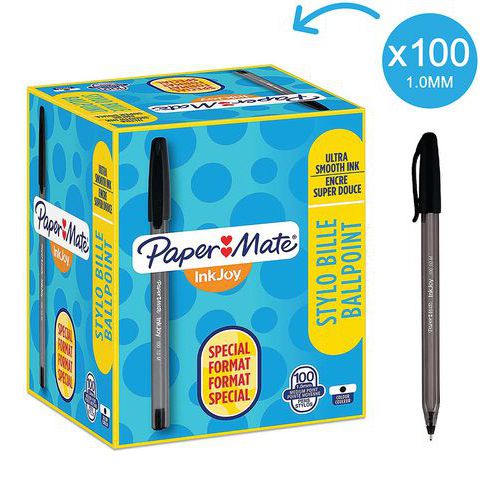 Balpen Inkjoy 100 cap - voordeelverpakking 80+20 - Papermate Balpen Inkjoy 100 cap - voordeelverpakking 80+20 - Papermate