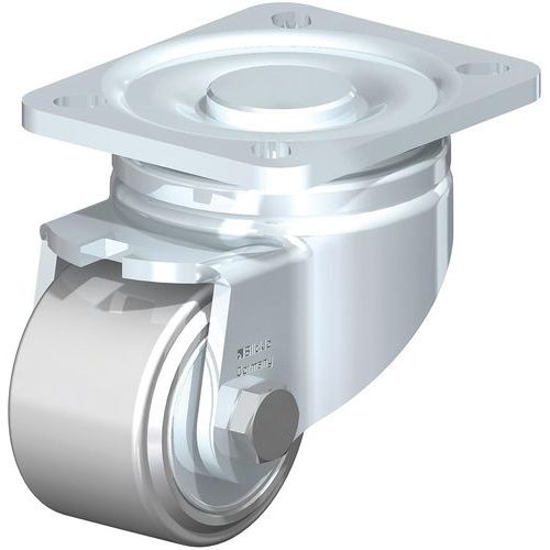 Zwenkwiel met bevestigingsplaat super zwaarlastwiel massief staal, Max. belasting: 700 kg, Ø: 65 mm