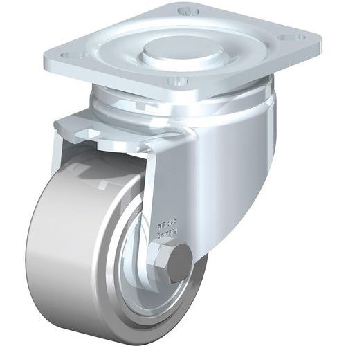 Zwenkwiel met bevestigingsplaat super zwaarlastwiel massief staal, Max. belasting: 700 kg, Ø: 80 mm