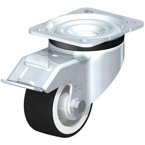 Roulette pivotante acier bandage PU thermoplastique - Blickle