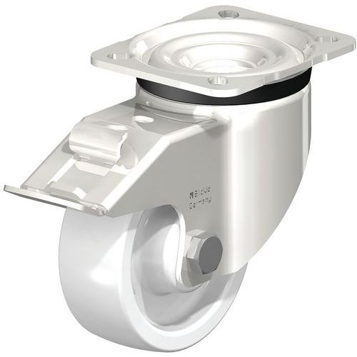 Roulette pivotante inox - roue fortes charges en polyamide - Blickle