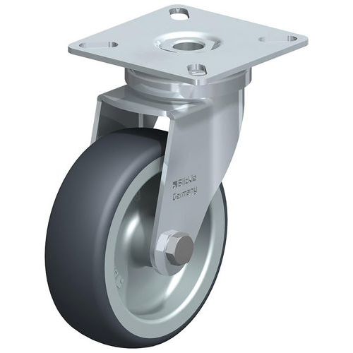 Apparatenzwenkwiel met bevestigingsplaat met polypropyleen velg