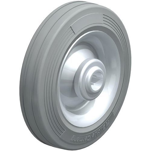 Roulette pivotante acier - bandage caoutchouc - jante acier - Blickle
