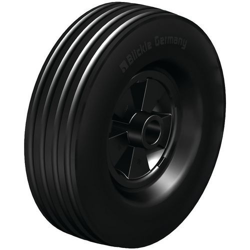 Wiel massief rubber band met kunststof velg VVP glijlager - Blickle