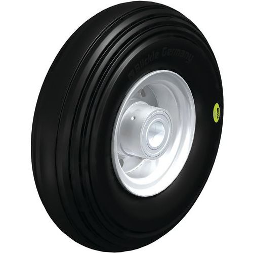 Wiel met zacht rubber band Blickle Soft plaatstalen velg - Blickle