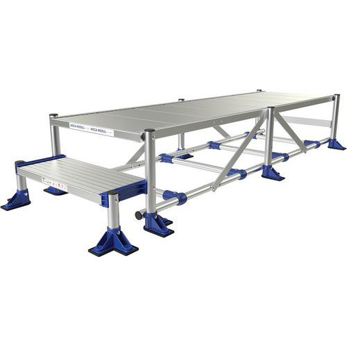 Aluminium platform Meca Modul - 2 treden - Tubesca-Comabi