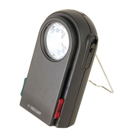 Lampe de poche 3 LED avec filtres colorés et bouton morse - Velamp