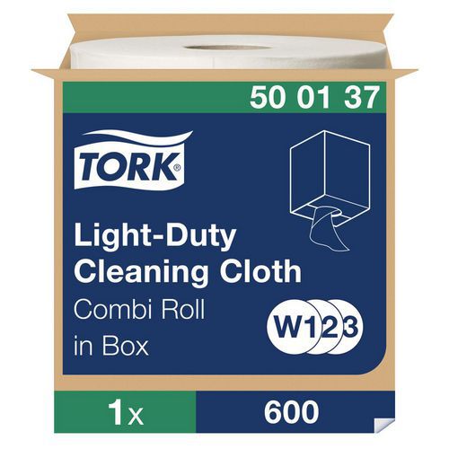 Bobine combi de chiffons de nettoyage léger blancs - Tork Bobine combi de chiffons de nettoyage léger blancs - Tork