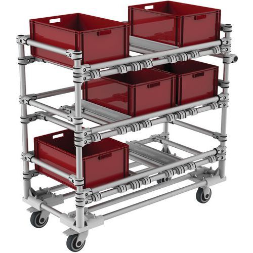 Aluminium modulaire wagen voor bakken - 350 kg - Trilogiq Aluminium modulaire wagen voor bakken - 350 kg - Trilogiq