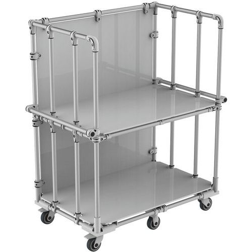 Rolwagen voor bakken, Lean Management: ja, Max. belasting: 350 kg, Totale hoogte: 1410 mm