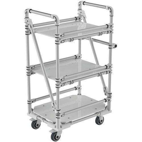 Aluminium modulaire wagen met aanslag - 350 kg - Trilogiq