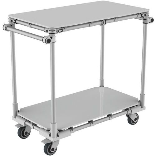 Modulaire aluminium werktafel, Max. belasting: 350 kg, Totale hoogte: 840 mm, Totale breedte: 500 mm