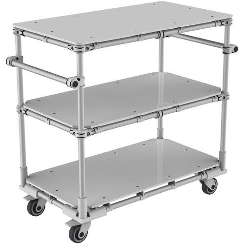 Modulaire aluminium werktafel, Max. belasting: 350 kg, Totale hoogte: 1000 mm, Totale breedte: 550 mm