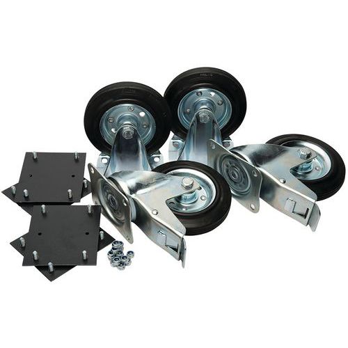 Zwenkwielset standaard 6 inch inclusief montageset - Armorgard