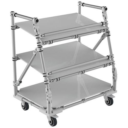 Display op wielen aluminium - Trilogiq