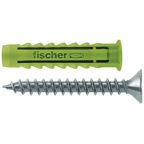 Cheville à expansion SX avec vis Green - Boîte de 45 - Fischer