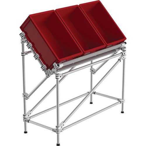 Rollenbaan met V-structuur picken met rollen - Trilogiq Rollenbaan met V-structuur picken met rollen - Trilogiq