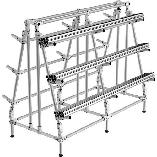 Mini-rack Cantilever vast, Hoogte: 1220 mm, Aantal verdiepingen: 3, Type element: Zelfstandig