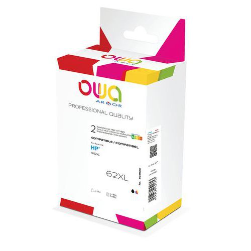 Inktcartridge 62 XL hoge capaciteit compatibel met HP - Owa