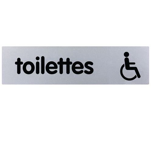 Plexiglas deurplaat - Invalidentoilet - Goud/zilver - Novap