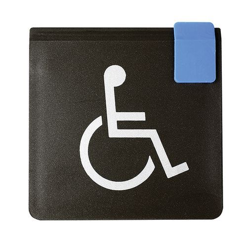Deurbord - invalidentoilet - zwart - Novap