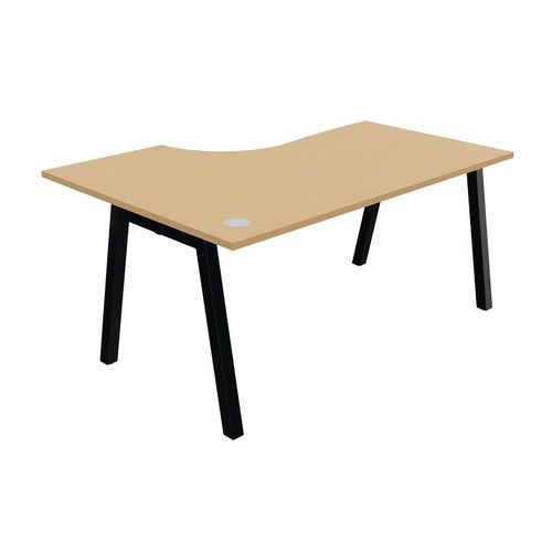Bureau compact Partage retour droit 160 cm