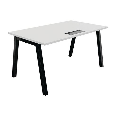 Bureau droit Partage profondeur 80 cm avec Top access