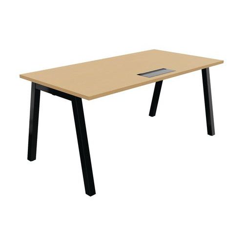 Bureau droit Partage profondeur 80 cm avec Top access