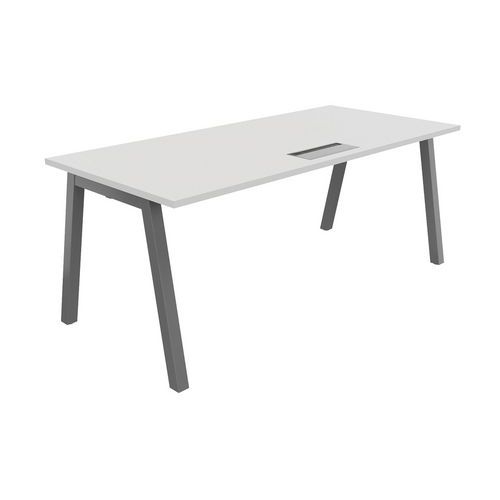 Bureau recht, Partage diepte 80 cm met Top access