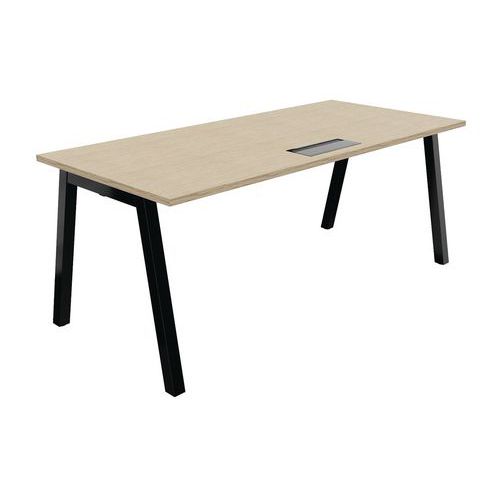 Bureau recht, Partage diepte 80 cm met Top access