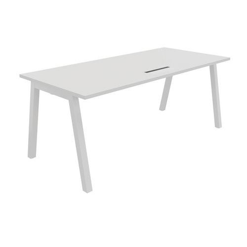 Bureau recht, Partage diepte 80 cm met Top access