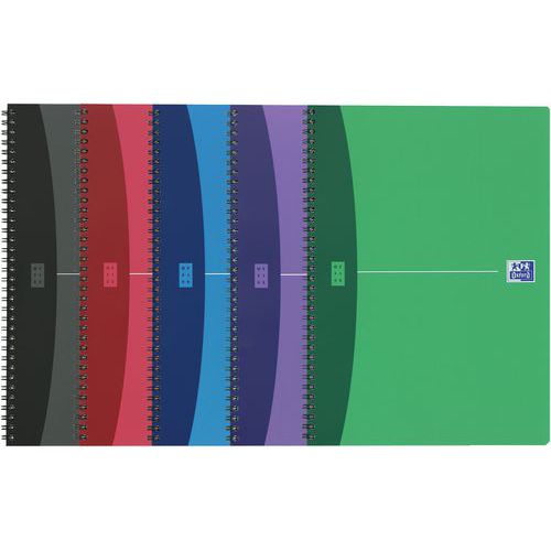 Spiraalblok 210x297 100p 90g gelinieerd 7 mm - set van 20 - Oxford