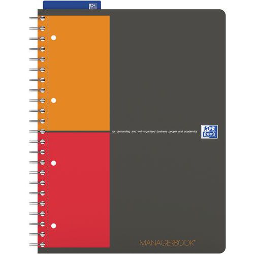 Cahier managerbook spirale 233x298 160p 80g projet - Oxford