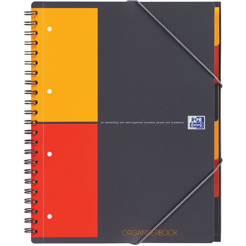 Schrijfblok organiserbook int + perf a4+ 160 pagina's 80g - Oxford