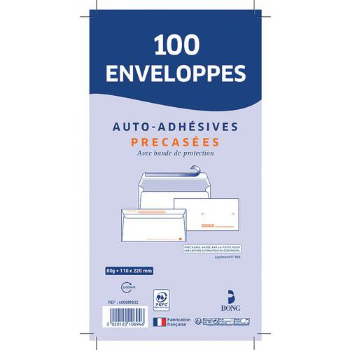 Envelop wit 80 g bong