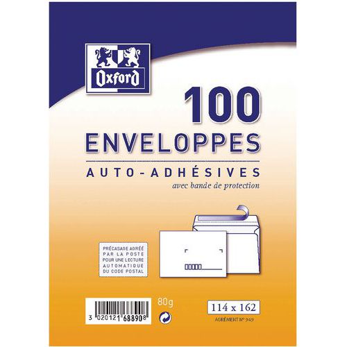 Envelop zelfklevend voorgefrankeerd 114 x 162 - Oxford