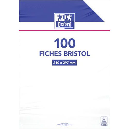 Niet-geperforeerd steekkaart bristol A4 folie 200 p, 210 g uni- Oxford