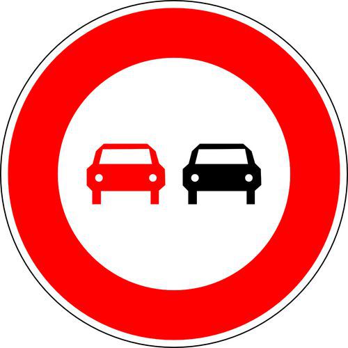 Signaalbord B3 Verboden in te halen - Kelias
