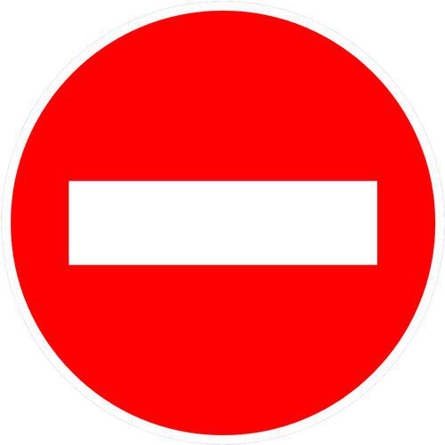 Tijdelijk signaalbord B1 Verboden toegang - Kelias