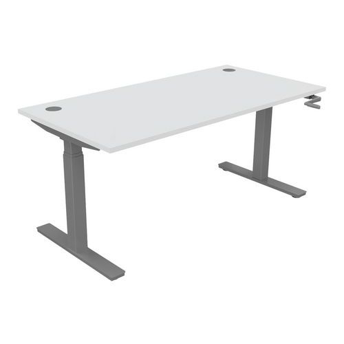 Bureau, in hoogte verstelbaar met hendel 160 x 80 cm EVO