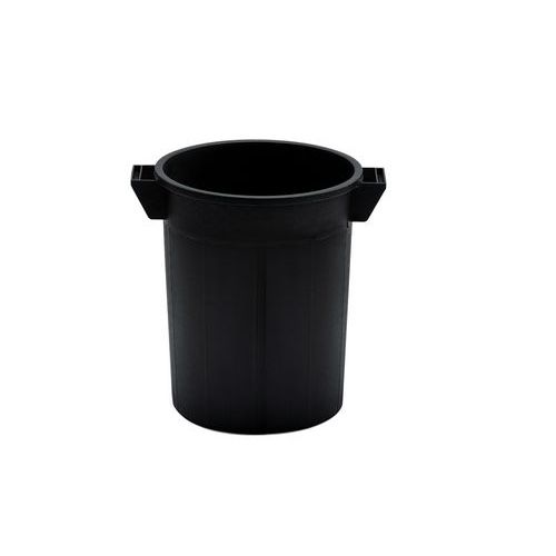 Ronde kunststof container, Totale inhoud: 50 L, Gebruik voor voedsel: nee, Kleur: Zwart, Type: Container
