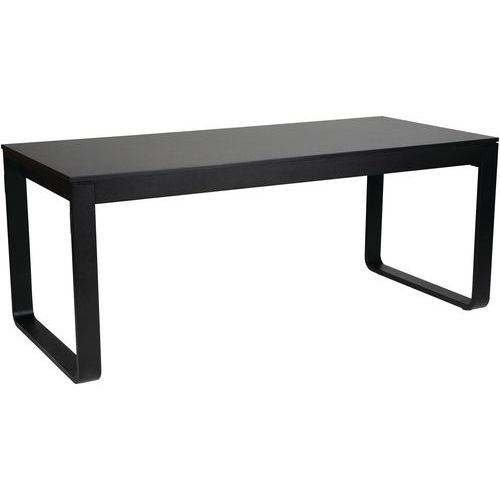 Klaptafel Flow Dinner, Vermogen (aantal personen): 6, Tafelblad kleur: Wit, Onderstel kleur: Zwart
