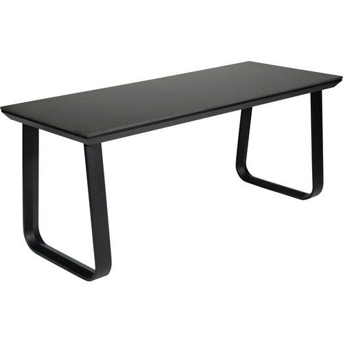 Eettafel Salt Dinner, Vermogen (aantal personen): 6, Onderstel kleur: Zwart, Tafelblad kleur: Zwart