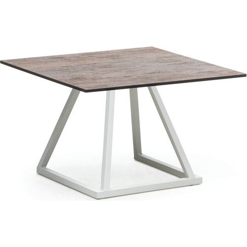 Tafel Linea Lounge, Vermogen (aantal personen): 4, Totale hoogte: 45 cm, Onderstel kleur: Wit