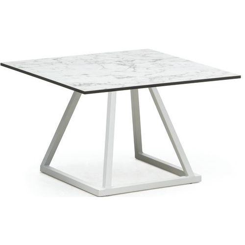Tafel Linea Lounge, Vermogen (aantal personen): 4, Totale hoogte: 45 cm, Onderstel kleur: Wit
